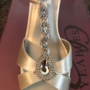 Dyeables Cream Colored Jeweled Wedges